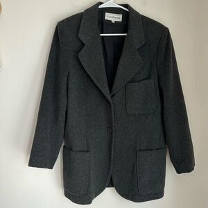Jacobson’s vintage made in USA women wool cashmere blend blazer suit jacket 10P!